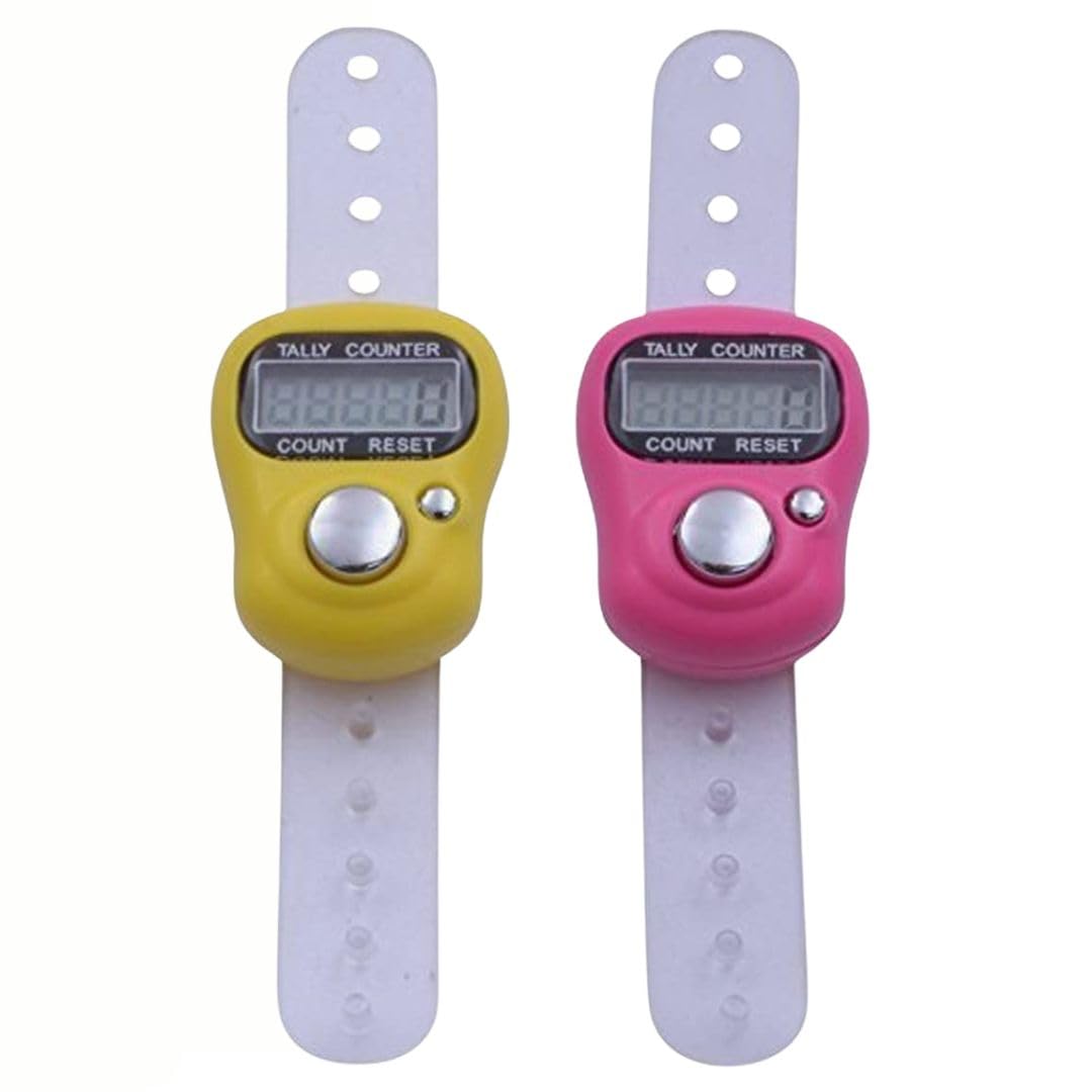 ABEEBHA Number Clicker Tally 5-Digit Counter Finger Ring Electronic Light Digital Counting Plastic Machine for Cricket Umpire and Various Counting Purpose (2 Qty, Multicolour)-image-43