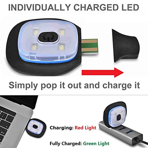 LED Lighted Beanie Cap for Kids, Rechargeable 4 LED Headlamp Hat, Knitted Winter Hat with Torch for Cycling Running Camping Night Walking, Christmas Novelty Gifts for Boys Girls Kids Children2