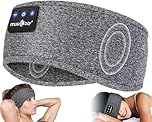 MUSICOZY Sleep Headphones Bluetooth Headband Wireless Music Headband Headphones, Sports Sleeping Headphones Sleep Mask with Ultra-Thin HD Stereo Speakers Perfect for Workout (Deep Grey)