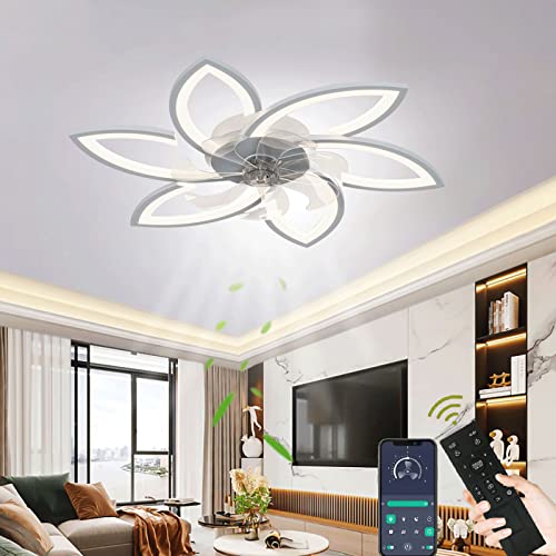 Wildcat Ventilatore da Soffitto con Luce, Moderno Indoor 78CM LED Dimmable Ventilatori da Soffitto...