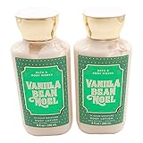 Bath and Body Works 2 Pack Vanilla Bean Noel Super Smooth Body Lotion 8 Oz