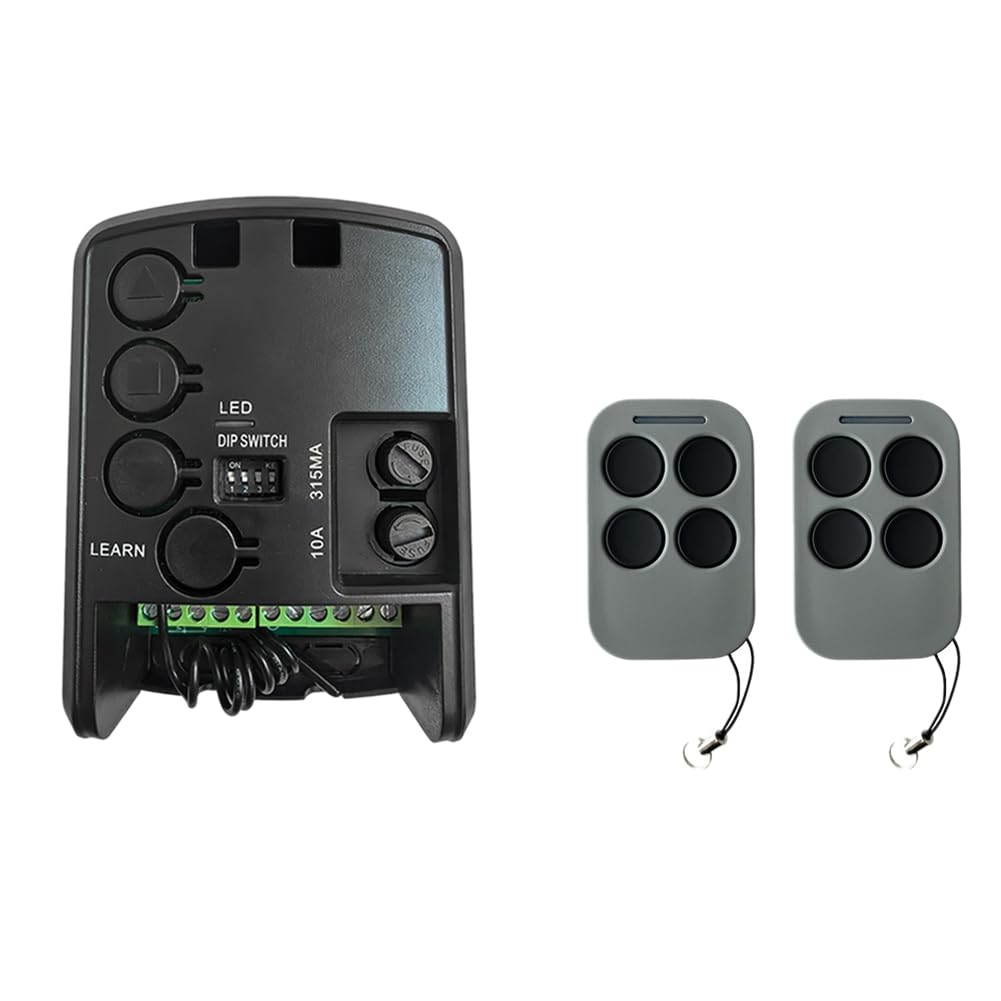 Jnchdghwa Black Universal Garage Door Remote Control Ac220v Tubular Motor Control Board Shutter Motor Control Panel Receiver