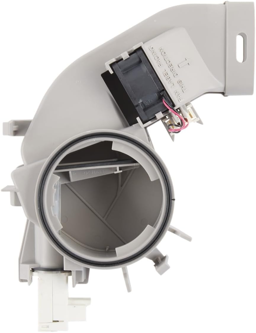 Whirlpool WPW10469574 Dishwasher Vent and Fan Assembly, side view