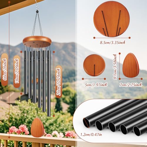 Winzwon Wind Chimes for Outside House Warming Gifts for Women, New Home Gift Men, Outdoor Gifts for Neighbor Hotness Parents Garden Hanging Metal Windchimes Outdoors for Patio Porch Yard Decor