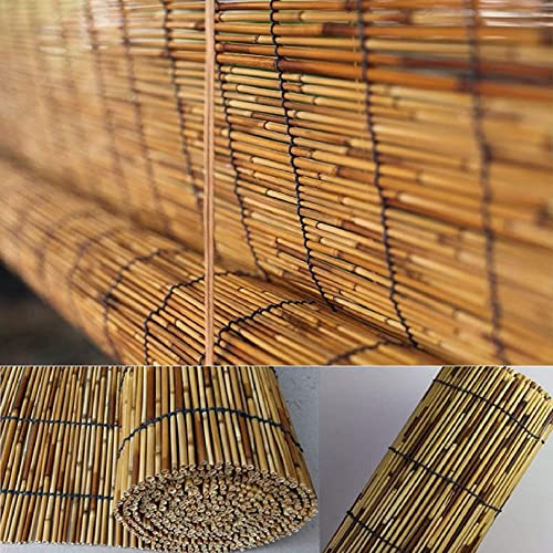 Bamboo Blinds Reed Roller Blinds Retro Bamboo Roll Up,Roman Roller Blinds,Shade Natural Reed Blinds Bamboo,Reed Curtains With Lift,Sun Protection, Breathable,Privacy,Custom #TOP1