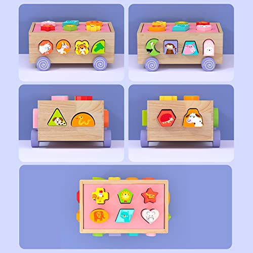 Brinquedo Classificador de Formas | Brinquedo Montessori colorido da criança quebra-cabeças de class