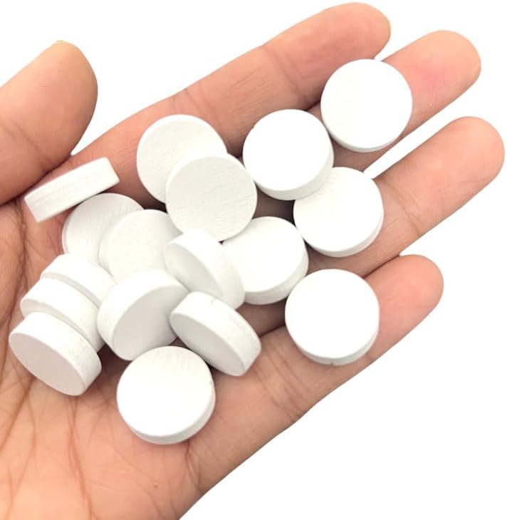 200 pcs 15mm 5/8 inch White Wood...