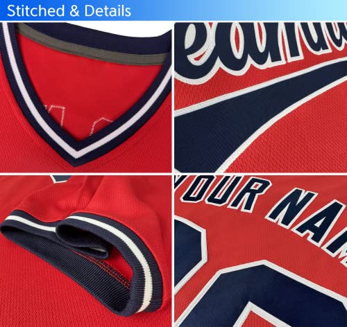 KXK Custom V-Neck Baseball Jersey Personalized Baseball Shirts Stitched Name Number Sports Uniform for Men Women Youth miniatura 3