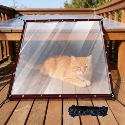 Lona transparente impermeable exterior para proteger plantas de terraza 2