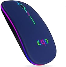 Bluetooth Wireless Mouse, Slim Dual Mode(Bluetooth 5.0 and 2.4G Wireless) Rechargeable Wireless Mouse with 3 Adjustable DP...