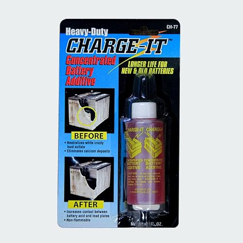 Solder-It Charge-It Battery Additive Heavy-Duty Concentrate (2 fl oz), Desulfator, Reactivator for Motorcycle, Golf Cart, Truck, Boat - Can Restore Charge to Dead Car Battery
