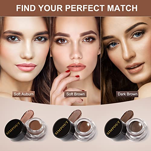 Eyebrow Stamp Stencil Kit For Beginner - Simpout Eye Brow Stamping Kit, Brow Stamp Trio Kit, 29 Brow Stencils, Brow Eyebrow Kit With Sponge Applicator, Waterproof Eyebrow Kit (E05 Dark Brown) #TOP2