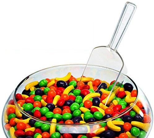 5.5" Clear Plastic Scoops Candy Buffet Measure Pour 12 pack By Adorox