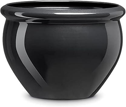 Poetic Emsa 501870 Siena NOBILE Round Planter, 32 x 24 cm, Anthracite