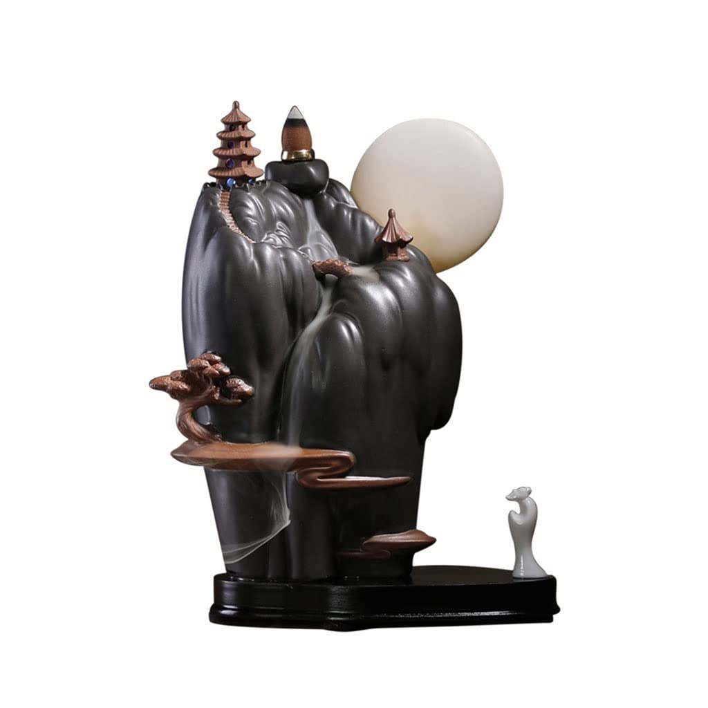 Incense Burner Ceramic Backflow Incense Burner Creative Indoor Desktop Decoration Waterfall Incense Burne