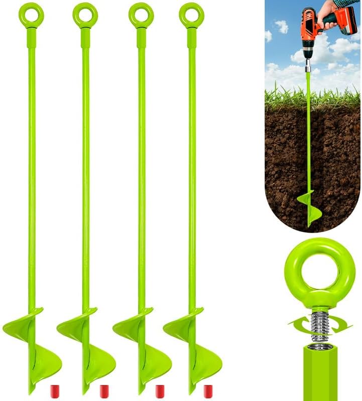 TRIBECCO® 4 x ground anchors for swing, ground anchor swing, for