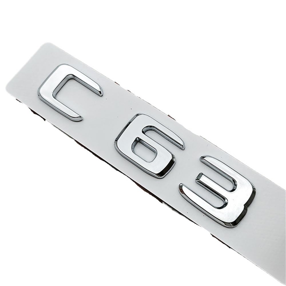 Tvaaghbcbr C63 Chrome Abs Car Letters C43 C63 Logo Rear Trunk Badge Emblem Decals Compatible With Mercedes Benz Amg C43 C63 W205 W206(C63 Chrome)