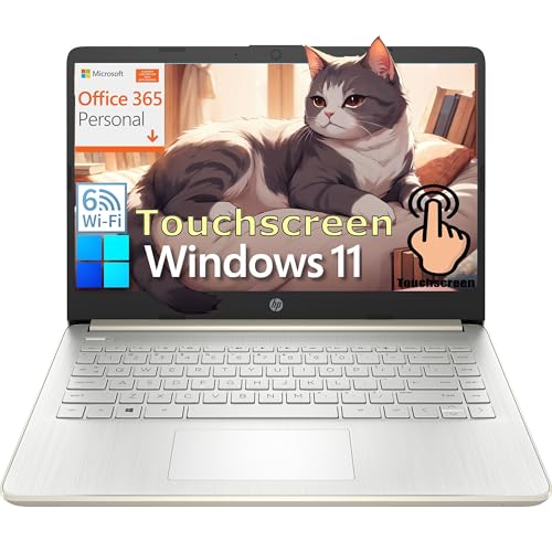 HP Touchscreen Laptop Computer for Home Student Study