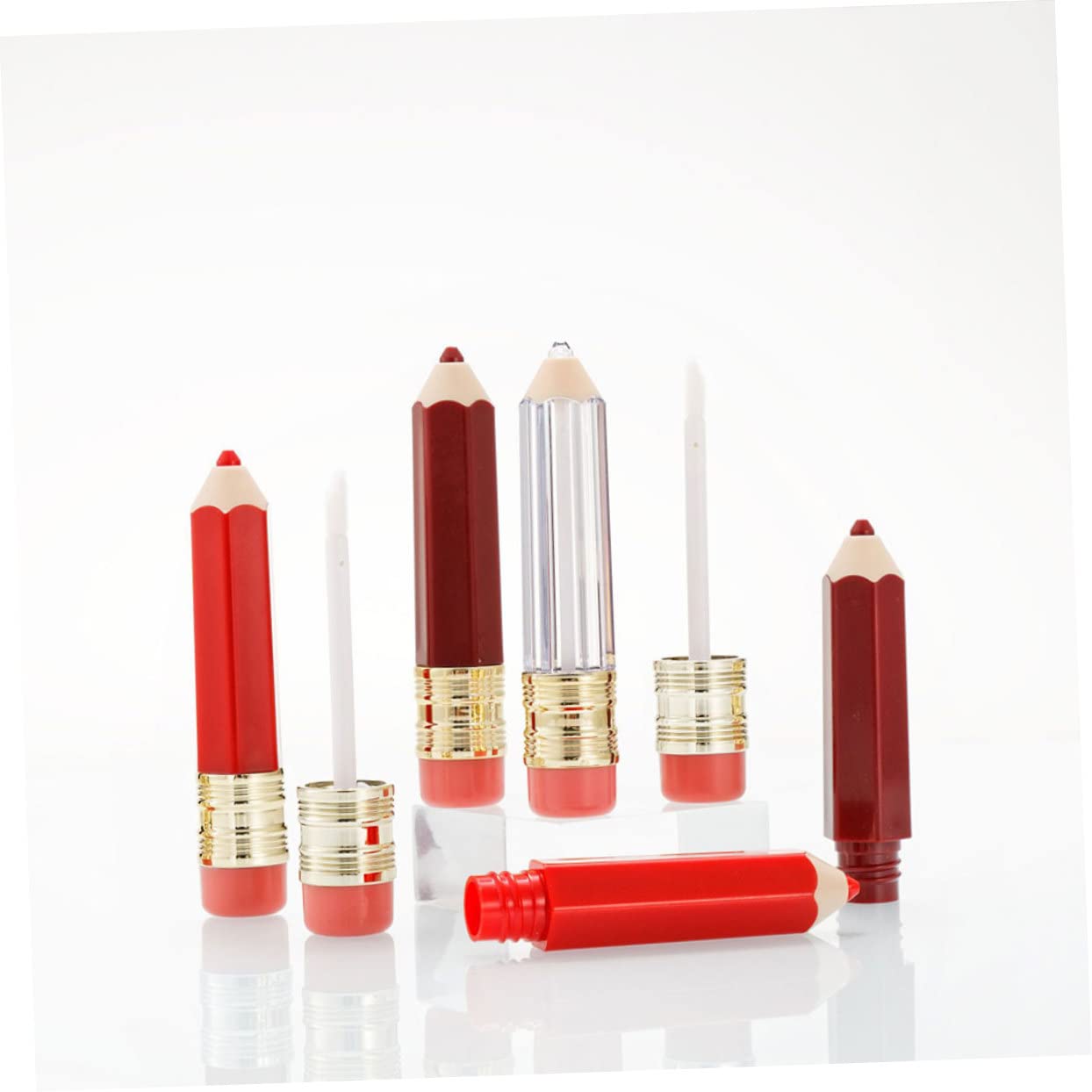 Ipetboom 4 Sätze Lipgloss Lippenstift Leere Tube Lipgloss Klar Aufpolsternder Füllung Für Damen Leckerer Behälter Tuben Bulk Klares 6 Stück * 4