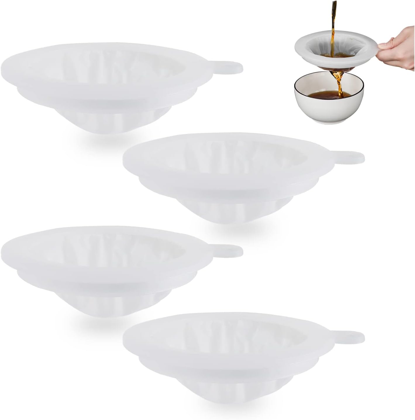 4Pcs Fine Nylon Mesh Strainers, Kitchen Food Mesh Sieve 13