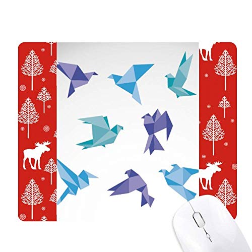 Kit patron origami pigeon abstrait et souris, design géométrique moderne