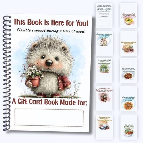 Featherstone Motifs Little Helps for Challenging Days Gift Card Book for helping someone during their time of need. 5x7 inches with Stickers 10 Page Spiral Bound with Protective PVC Cover and 20 Double Sided Sticky Dots - 6 Different Cover Design Options (This Book Is Here for You)