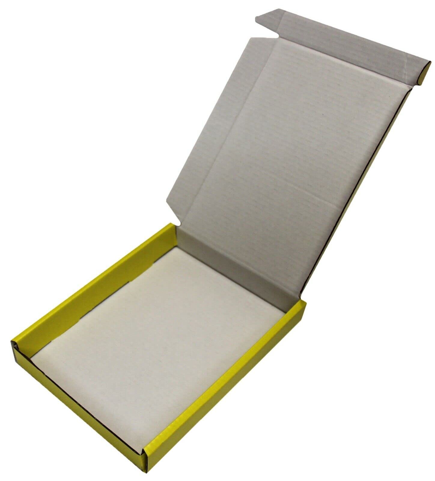 ☆Coloured Boxes☆C6/A6 Box: 6.4" x 4.3" x 0.8" (16.3cm x 11cm x 2cm) PIP Large Letter Cardboard Shipping Boxes ☆Quantity: 1000 (Yellow) — image 1