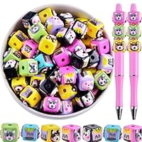 Amazon.co.jp: ペン用ハンドペイントビーズ、16mm 20個