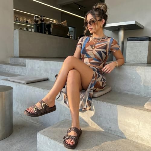 Image of CUSHIONAIRE Wafful Women's Braided Slide Sandals with Dual Adjustable Buckles - Memory Foam Footbed Slip-On Comfort Slides
