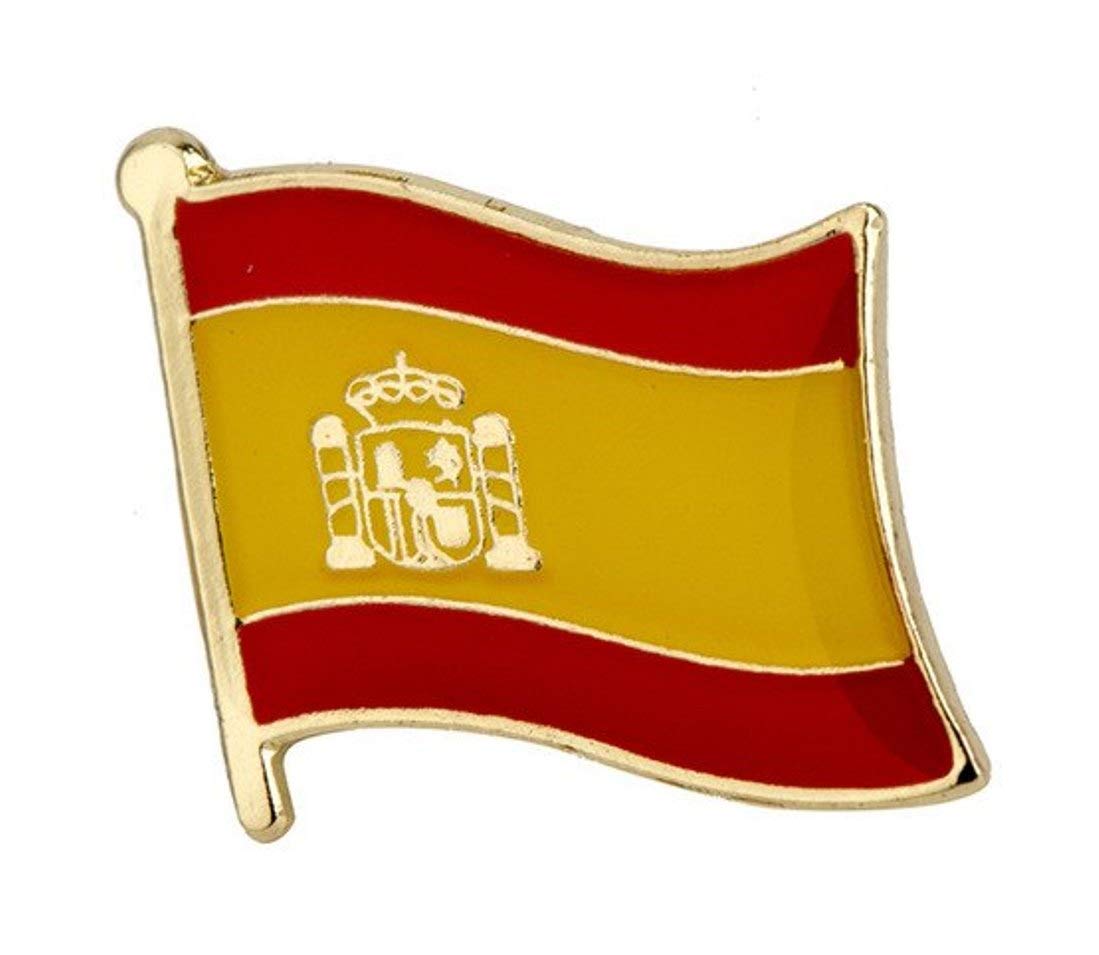 Espana Spain - Spanish National Flag Enamel Pin Badge Approximate Size: 15Mm X 15Mm Finish Long Lasting Hand Crafted 'Fired Enamel' Surface Design Tarnish Resistant Metal Badge Uk Company