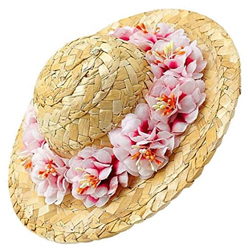 Haustier Hund Strohhut Frühling, Sommer, Sonnenhut Netter Woven Strohhut Kostüm Zubehör