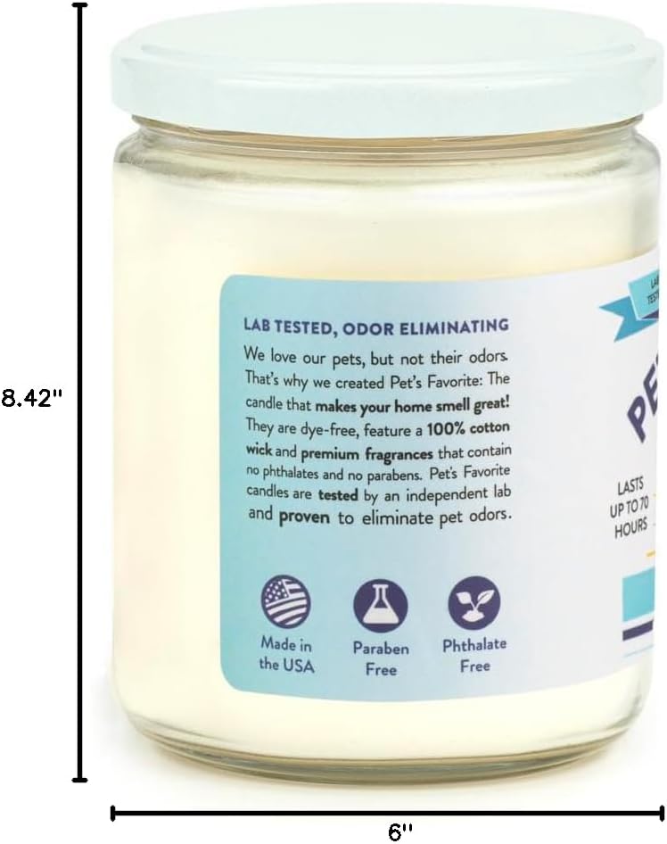 Pet's Favorite Pet Odor Candle, Clean Burning, Long Lasting Scented Candles with a Cotton Wick. (Fresh Laundry, Pack of 1) - Image 7