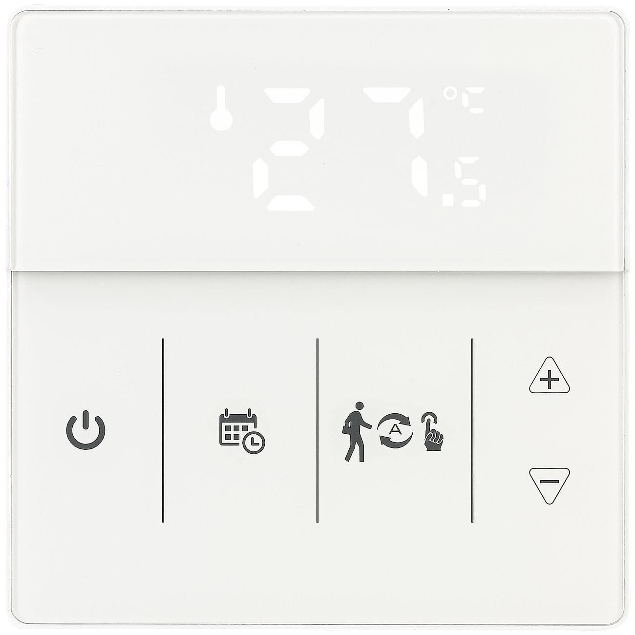 revolt Funk Thermostat WLAN: 2er-Set WLAN-Fußbodenheizung-Thermostate mit App, weiß (Raumthermostat WLAN Aufputz, Fußbodenheizung WLAN steuern, Infrarotheizung)