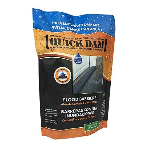Quick Dam QD65-1 Water-Activated Flood Barrier-5 Feet-1/Pack, 5-ft, Black Cover