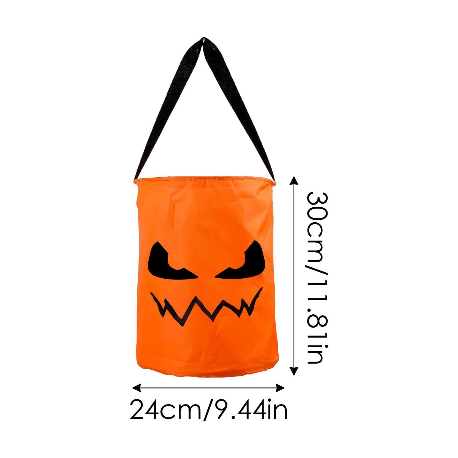 Borse Halloween In Feltro Con Luci LED – 6 Motivi – Per Dolcetti, Feste E Decorazioni – 30x20 Cm