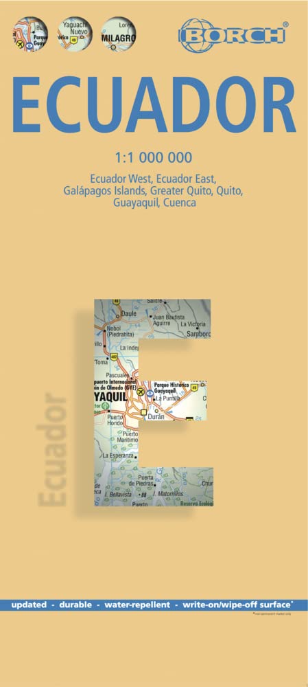 Ecuador Borch Map Laminated