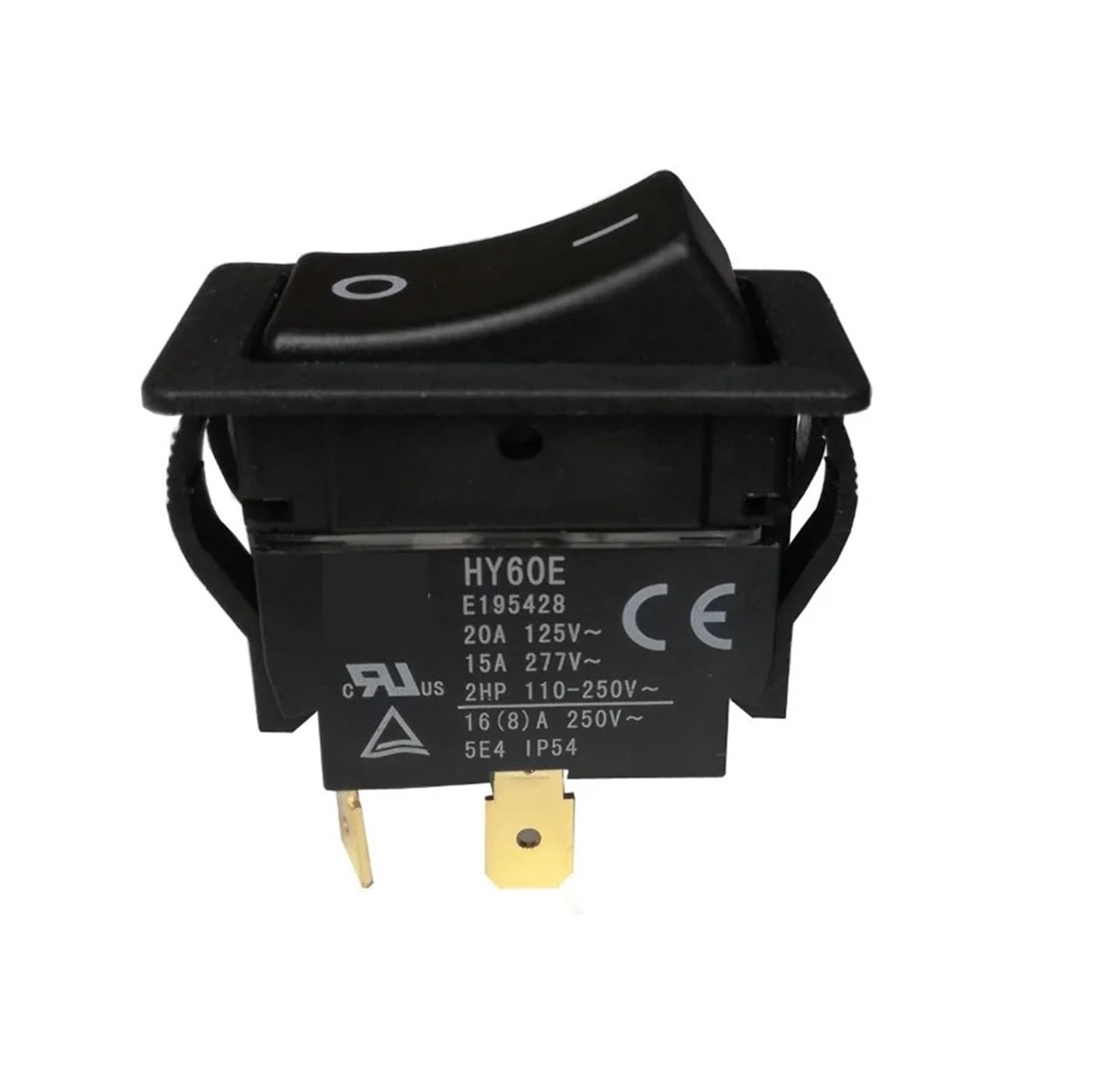 MEIFUUDWPJG 2Pcs HY60E 4 Pins 20A 125V 2HP Industrial Rocker Push Button Switch