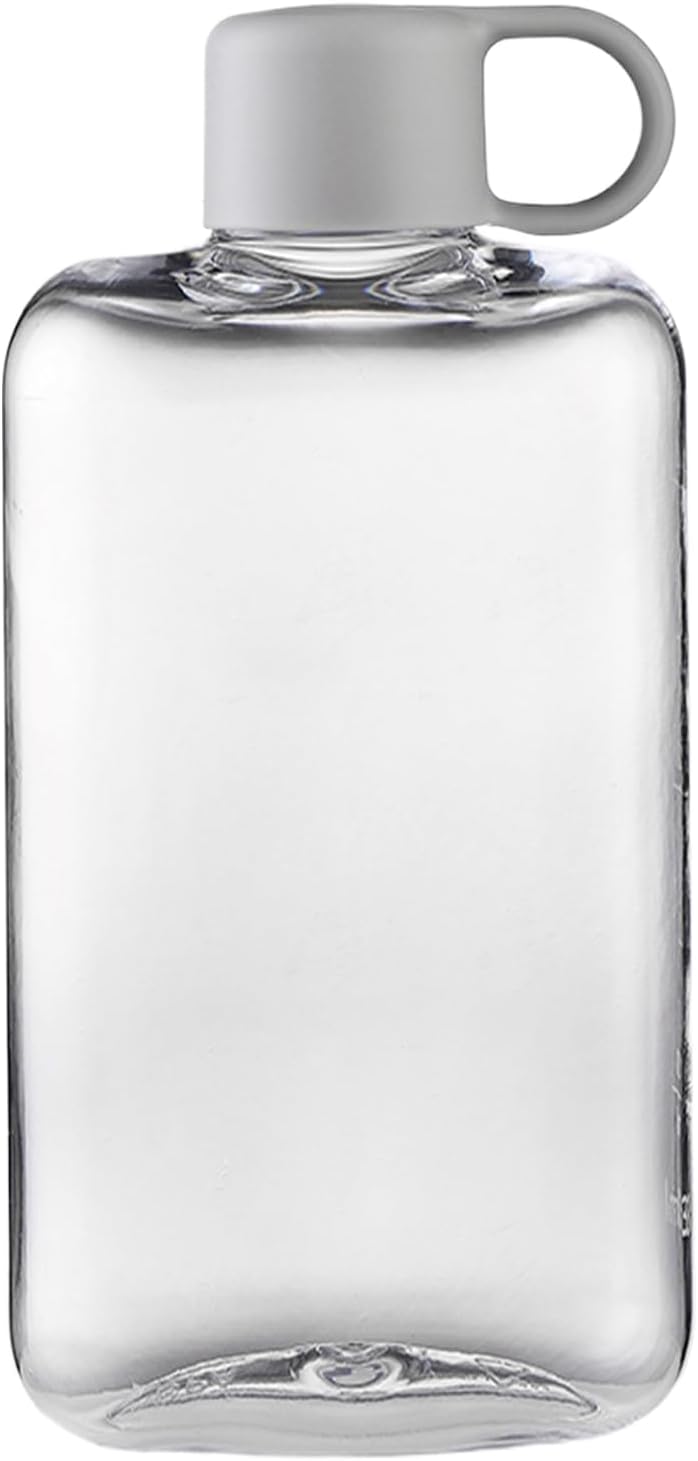 Flat Aquarius, Space Saving Design, 19cm X 8.5cm 500ml, Flat Water Bottle, Travel Water Bottle, Leakproof Container, For Freezer Juice Beverage Coffee Drink Camping