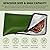 21-inch BBQ Meat Blanket for Resting Meat - Reusable Insulated BBQ Resting Blanket - BBQ Resting Bag with Zipper - Foldable BBQ Blanket for Resting Meat, Brisket, Smokers - BBQ Gifts for Men Green