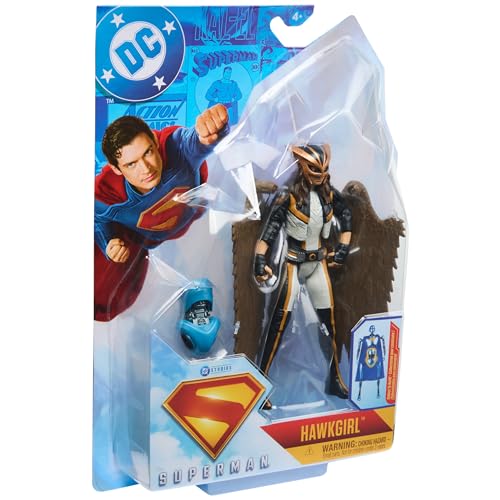 Image of DC Comics, Superman, Hawk Girl, 6-Inch Action Figure, Authentic Superman Movie Styling, Super Heroes Kids Toys for Boys and Girls Ages 4 and Up