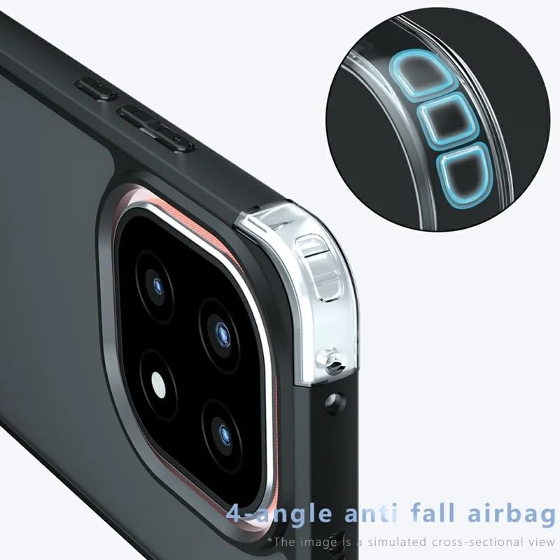 Image of Matte PC TPU Back Cover Case for iQOO 15 5G, Black