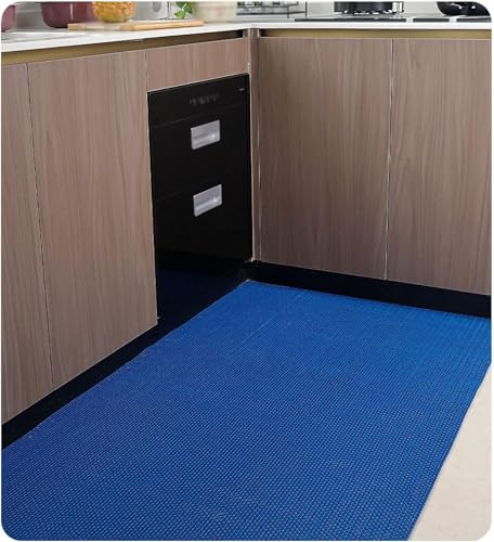 Tapis de drainage en PVC bleu antidérapant pour sécuriser la douche - 5