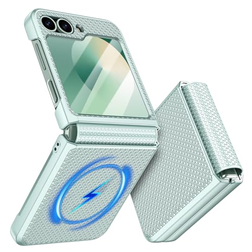 Coque Samsung Z Flip 6 et Flip 7 FE Doeshine Vert Menthe avec protection charnière et écran
