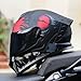 JQF Gear Motorcycle Full Face Dual Visor Helmets for Adults Street Bike Racing Motorbike Helmet A8 DOT Approved (Matte Lidless Eye, XL)