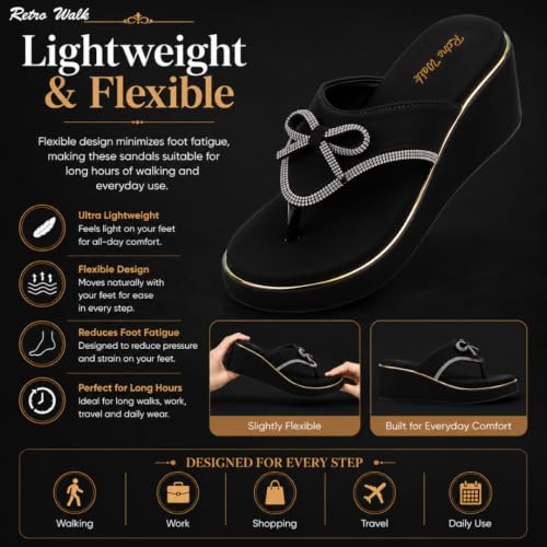 Image of Women Soft Synthetic Embellished Comfort Flats for Casual Ethnic |TPR Sole Slip On Sandalsfor Women & Girls | Lightweight Chappals for Ladies