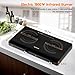 Infrared Double Burner Electric Cooktop - 1800W Portable Stove, Heat-up In Seconds, Countertop Cooktop for Dorm, Compatible with All Cookware