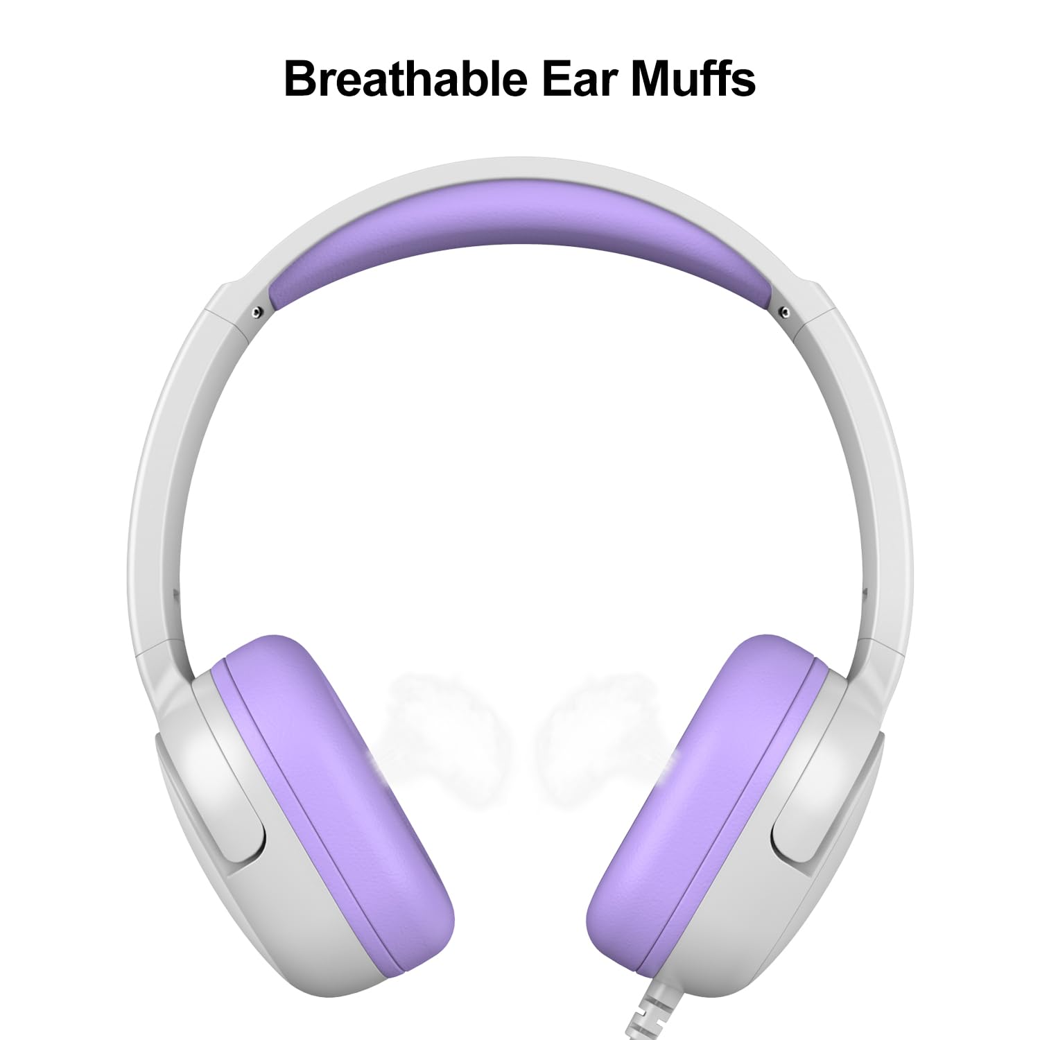 Jimonyer Auriculares para niños para la escuela, auriculares con cable jack de 3.5 mm para niños con limitador de volumen seguro, sonido estéreo HD, auriculares supraaurales para niñas, niños, para