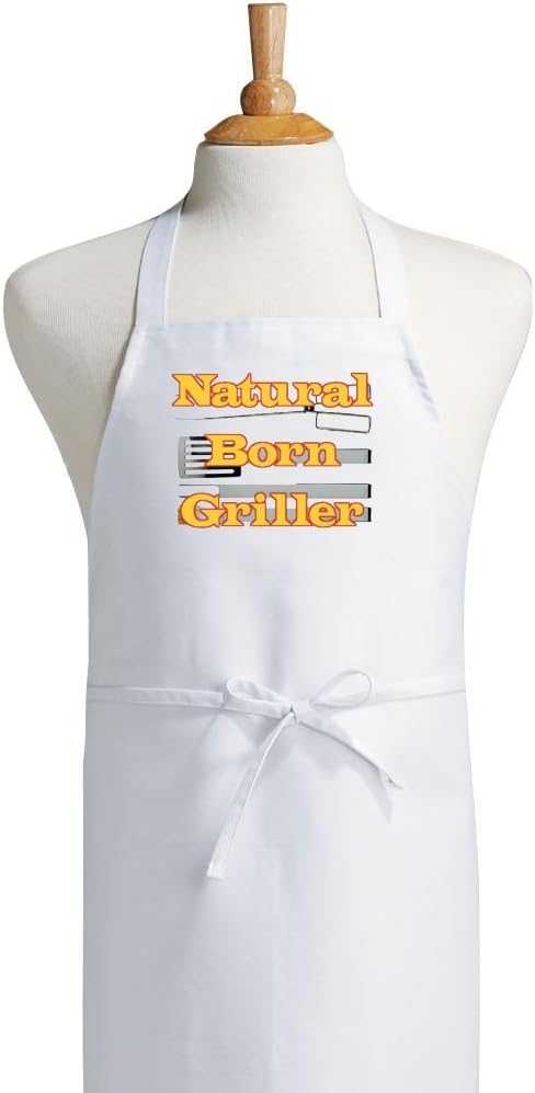 Natural Born Griller Apron with fun with Text