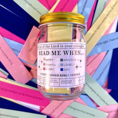 Bible-Verses-in-a-JarBible-Verses-Jar-for-Emotions-and-FeelingsBible-Verse-CardsChristian-Bible-GiftsPrayer-Request-CardsChurch-Gift-Scripture-Cards-with-Bible-Verses-Jar