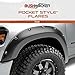 Bushwacker Pocket/Rivet Style Front Fender Flares | 2-Piece Set, Black, Smooth Finish | 20091-02 | Fits 2015-2017 Ford F-150 Styleside (Excludes Models with Tech Package)